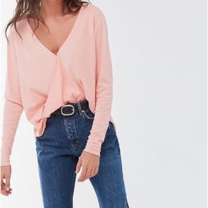 OU Callie Draped Surplice Top